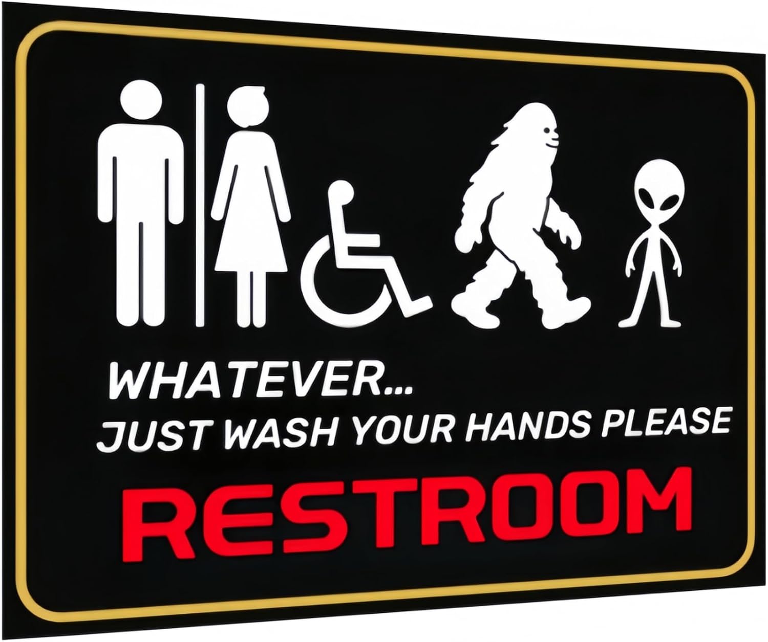 Home Office Or - All-Gender Bathroom Wall Sign – Funny