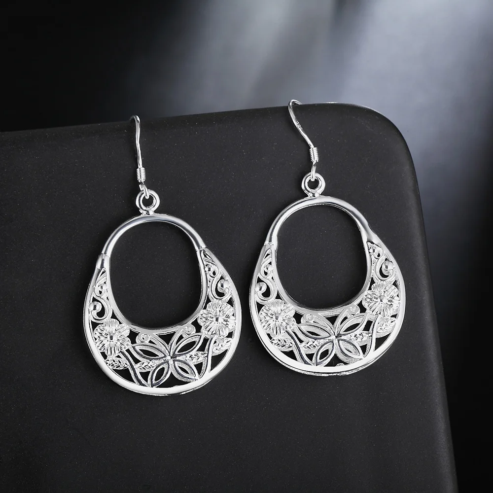 Home Office Layout - 925 Sterling Silver Carved butterfly flower