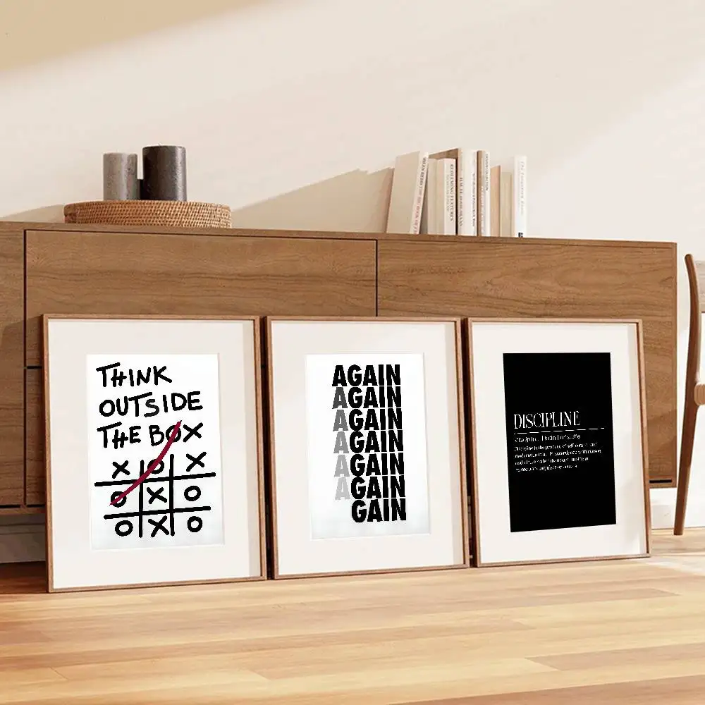 Black White Inspirational Text - Home Office Room Inspiration recension och pris