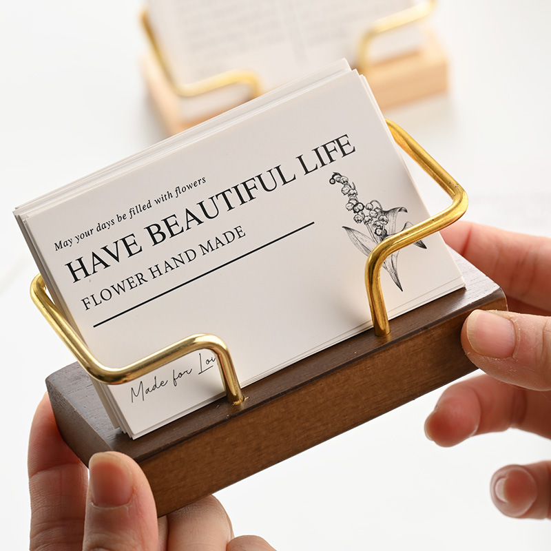 Wooden Business Card Holder Me - Document Holder Stand recension och pris