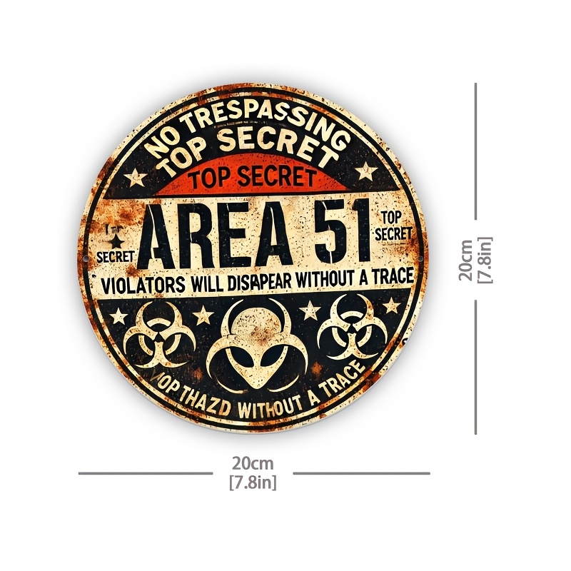 Vintage Area 51 Metal Wall Sig - Home Office Or recension och pris