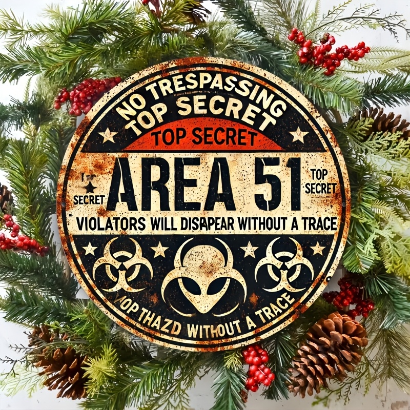 Vintage Area 51 Metal Wall Sig - Home Office Or recension och pris
