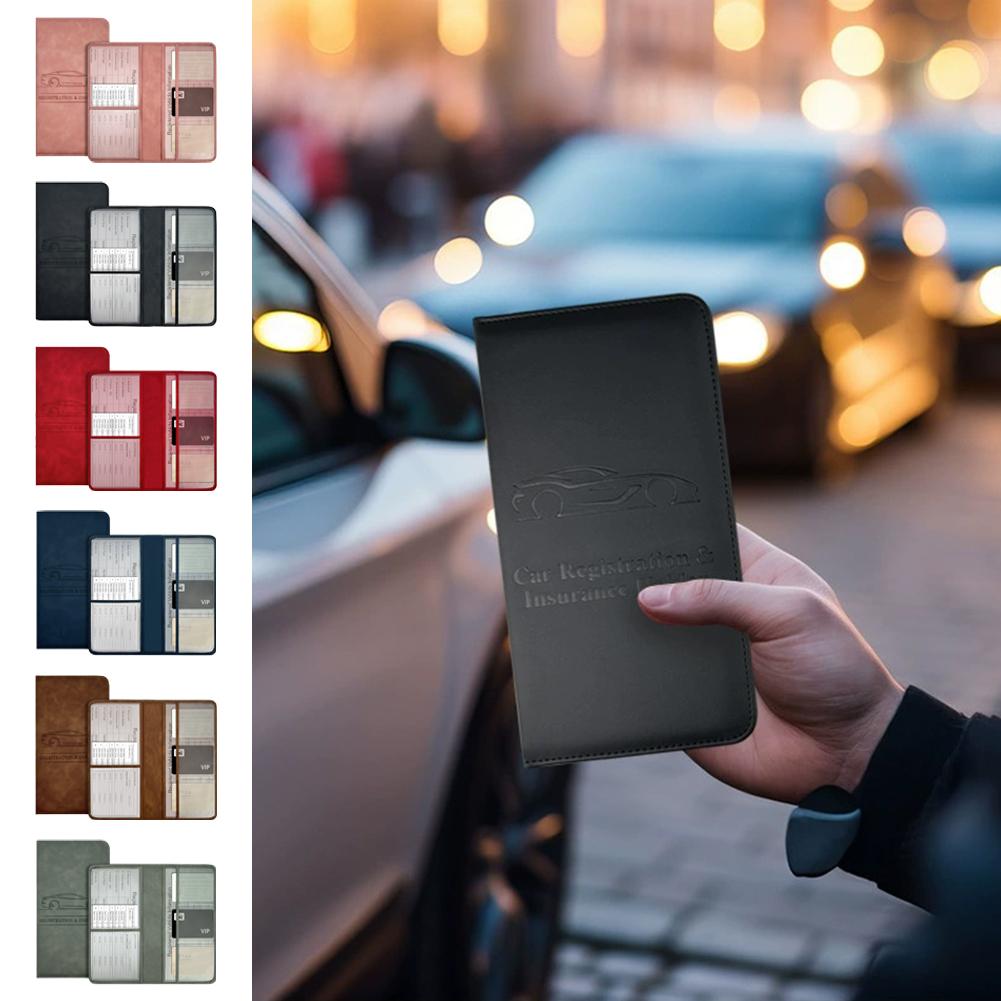 PU Leather Car Registration In - Document Holder Stand recension och pris