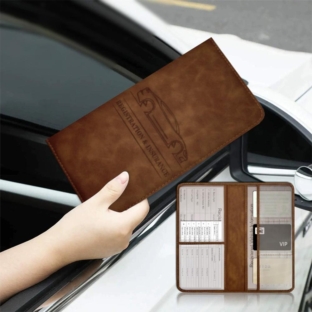 PU Leather Car Registration In - Document Holder Stand recension och pris