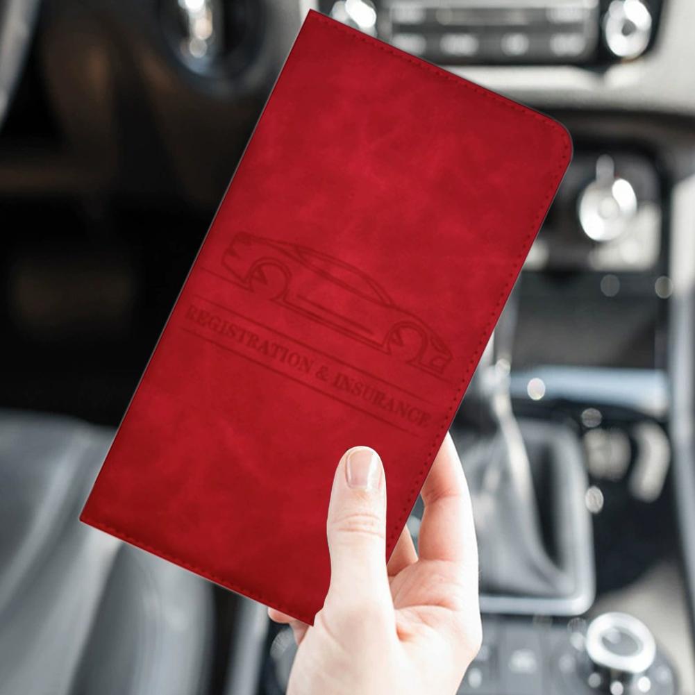 PU Leather Car Registration In - Document Holder Stand recension och pris