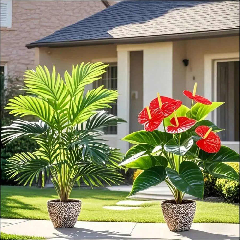 2sets Large Artificial Palm Pl - Home Office Layout recension och pris