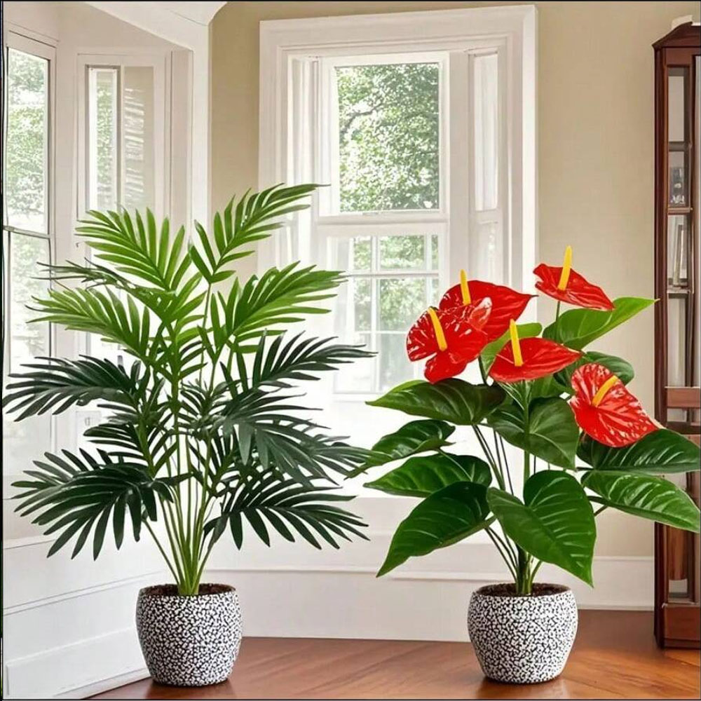 2sets Large Artificial Palm Pl - Home Office Layout recension och pris