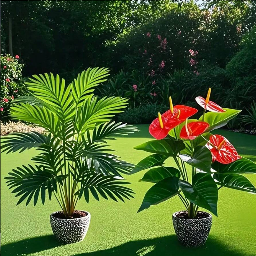 2sets Large Artificial Palm Pl - Home Office Layout recension och pris